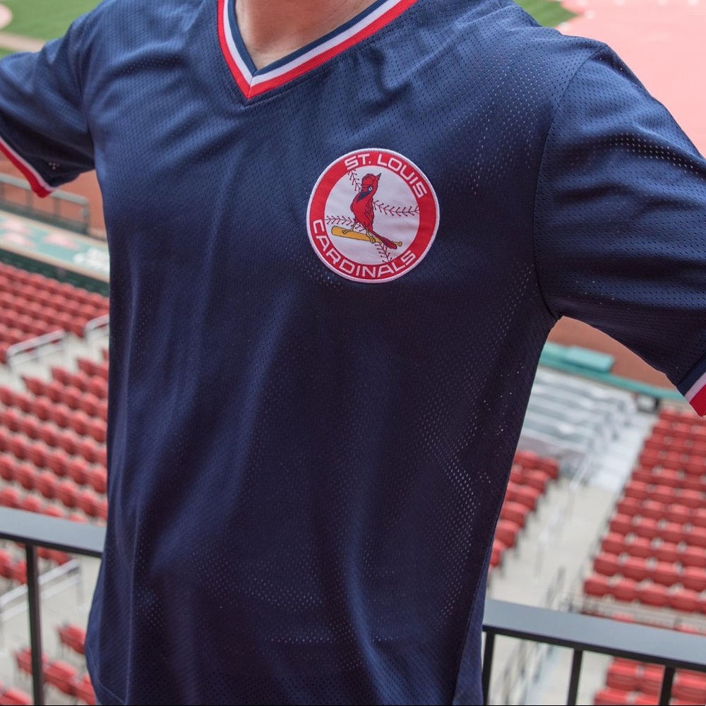 St. Louis Cardinals mesh navy pullover